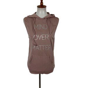 Soho Sport Pink Hooded Sleeveless Top Large Activewear Gym Stretch